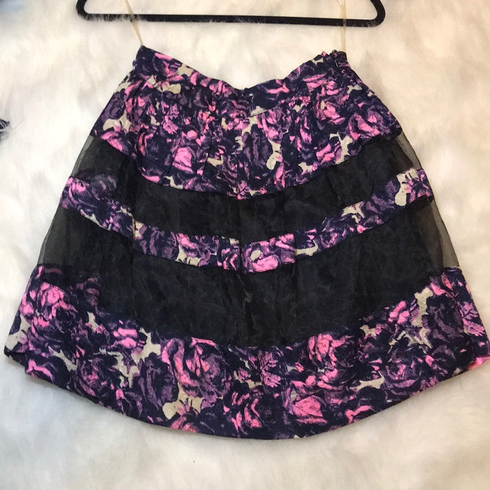 Alice Moon Floral Stripe Skirt